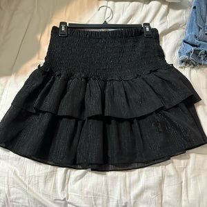 Pants Store Black Ruffled tier mini skirt size medium